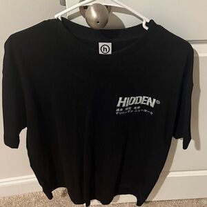 Hidden Black Short Sleeve Tee for Men